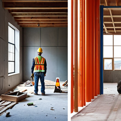 Home 7 **Prompt for Image 1 (Humanizing the Offer / Transformation):**
"A dynamic 'before and after' split image. On the left, a dull, unfinished construction site. On the right, the same area transformed into a vibrant, aesthetically pleasing space, showcasing innovative building materials with natural light. Focus on details like smiling construction workers admiring a perfectly finished floor or an architect confidently pointing to a durable, beautiful facade. Emphasize the tangible impact and ease of application, evoking emotion and visual satisfaction."